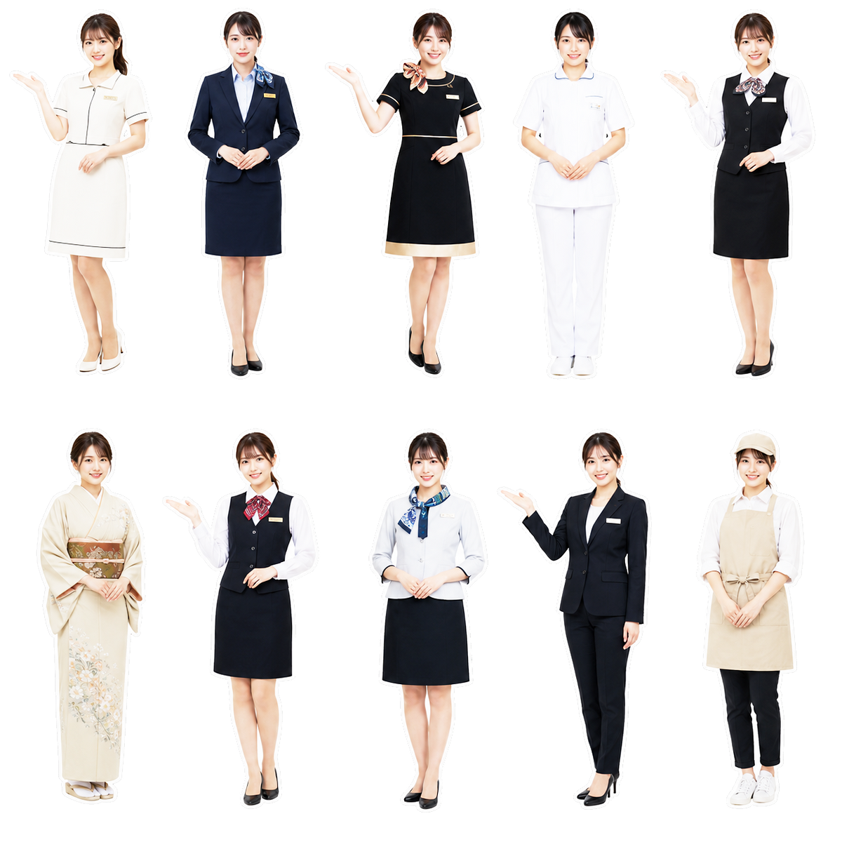 女性の日常 リアル＆イラスト画像ステッカー2