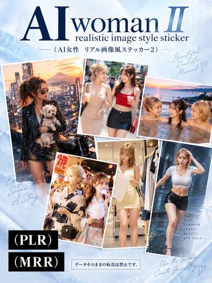 AI womanⅡ realisticimage style sticker(AI女性 リアル画像風ステッカー2）