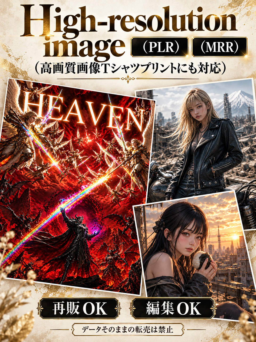 High-resolution image（高画質画像Tシャツプリントにも対応） – 3284hide_コンテンツ